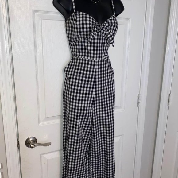 Checkered Print Romper - Picture 3 of 5